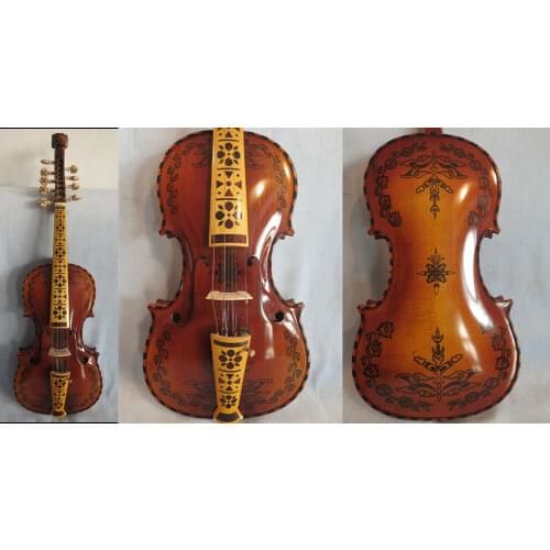 Deluxe fancy Norwegian fiddle 4/4 violin (4*5strings)of profession concert#10264