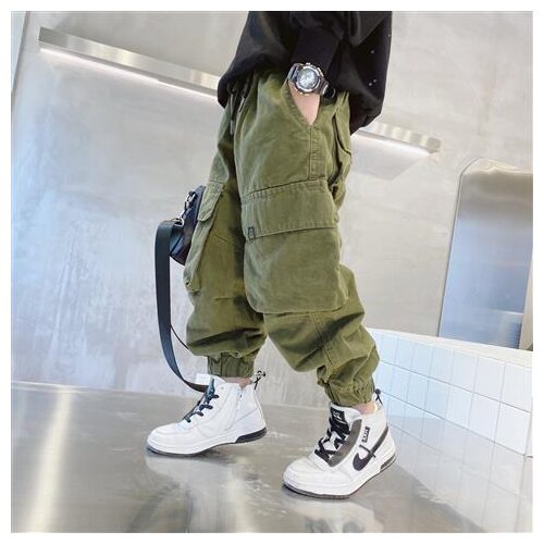 Boy pants childrens pants 2021 new spring and autumn loose Korean casual pants cotton