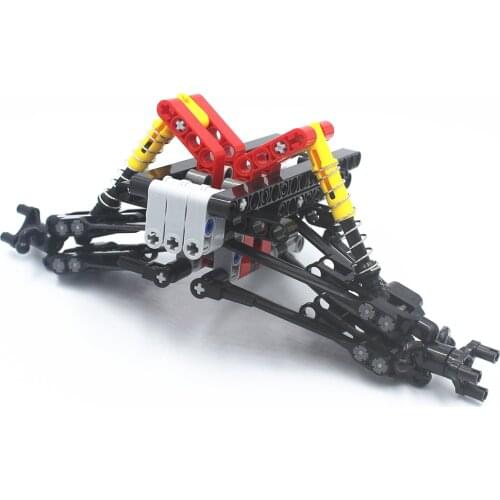 MOC Technical Parts Front Suspension System of Moonshadow Off-road Vehicle compatible with lego for kids boys toy