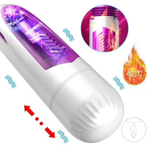 Telescopic Male Masturbation Cup Vibrating Suck Machine Simulation Vagina Male Masturbator Adult Products Sex Toys For Men