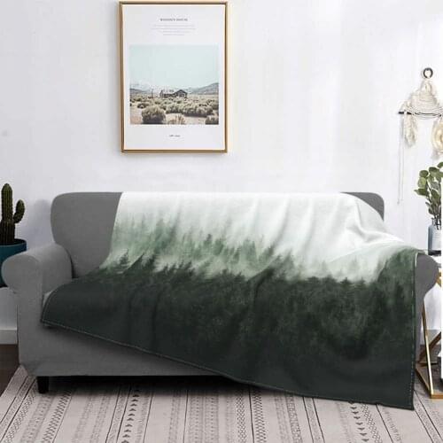 High And Low Camping Blankets Fleece Summer Forest Nature Multi-function Lightweight Thin Throw Blanket for Bed Bedroom Quilt