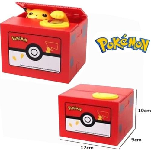 Pokemon Pikachu High Quality Electronic Money Box Money Bank Steal Coin Automatically Kids Friend Birthday Gift