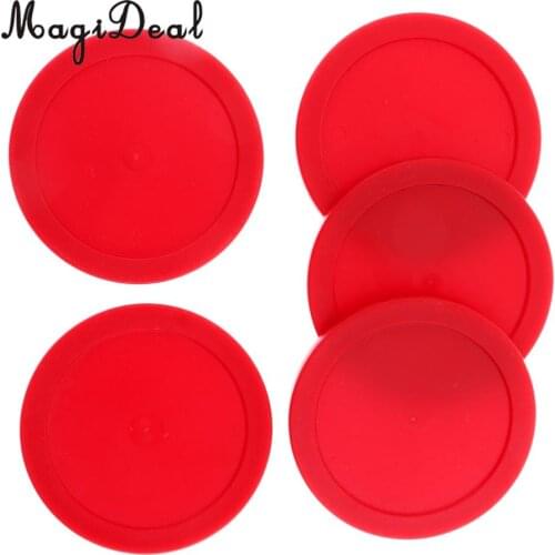 MagiDeal 5 Pieces 62mm Red Air Hockey Replacement Pucks for Full Size Air Hockey Tables