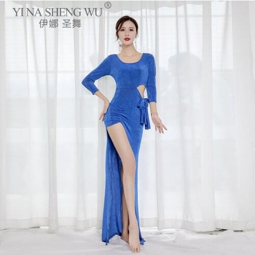 Women Dancewear Belly Dance Clothes New Style One-piece Sundress Girls Practice Costume Bellydance Performance Long Dress Outfit