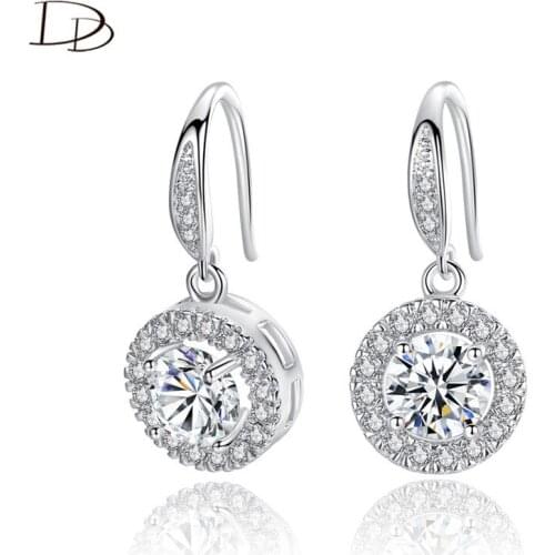DODO Elegant Womens Jewelry Round 8mm AAA Zircon Drop earrings High Quality Anti-allergy Copper Brincos Fashion Jewelry E230