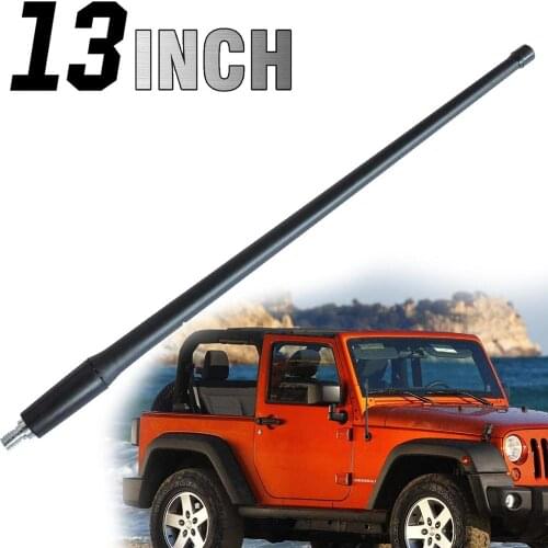 1 PC 13" Rubber Antenna for Jeep Wrangler antenna modified metal short antenna decoration off-road radio antenna accessories