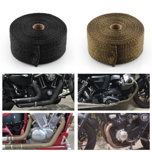 15M*50MM Motorcycle Exhaust Thermal Exhaust Tape Header Heat Wrap Resistant Downpipe For Motorcycle Car Accessories