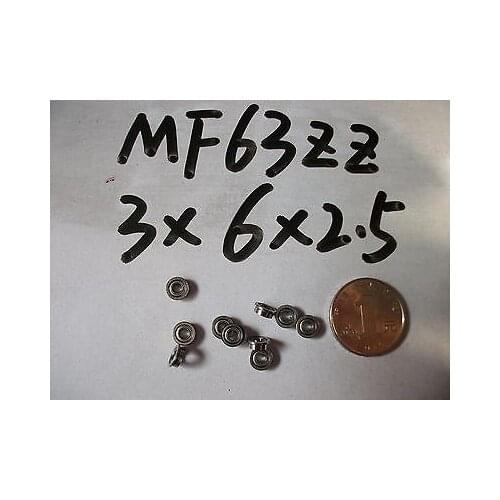 5pcs MF63zz Shielded Flanged Model Ball Flange Bearing 3 x 6 x 2.5mm