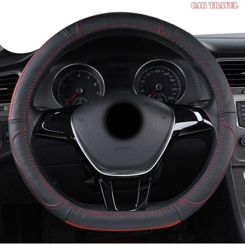 CAR TRAVEL Leather Car Steering Wheel Cover For Mercedess Benzs Smart Fortwo 450