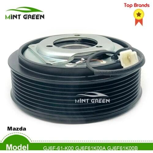 For free shipping 12V Auto AC Compressor Clutch For Mazda 5 2.0 2005- MAZDA 6 2.0 2002-2006 GJ6F-61-K00 GJ6F61K00A GJ6F61K00B