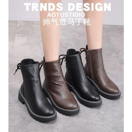 2020 Chelsea Boots Womens boots British style Girls Naked Boot Round Toe Winter Shoes Woman Flat Boot