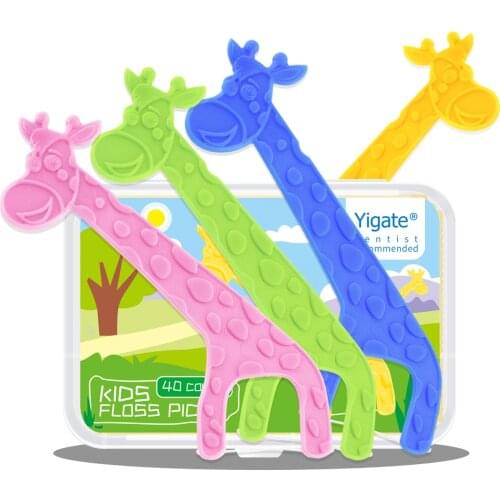 Childrens Dental Floss Stick Ultra-fine Baby Safe Floss Pick Round Wire Cleaning Teeth Cleaning Interdental 40 Sticks/box