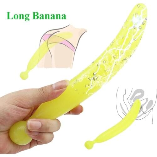 EXVOID Long Dildo Masturbato Banana Cucumber Shape No Vibrator Big Penis Sex Toys for Women G Spot Massager Adult Products