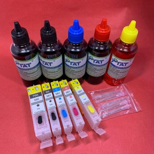 YOTAT PGI 580 Refillbale Ink Cartridge PGI-580 CLI-581 PGI-580XL For Canon PIXMA TR7550 TR8550 TS6150 TS6151 TS8150 TS8151