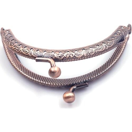 50PCS 8.5cm Metal Purse Frames Arch Kiss Clasps Clutch Buckle Clips Handbag Handle Copper Tone DIY Luggage Hardware Accessories