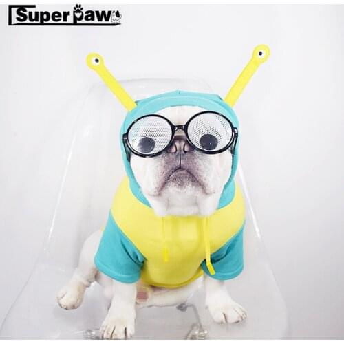 Cute Snail Dog Clothes Pet Puppy Hoodie Coat French Bulldog Schnauzer Chihuahua Winter Warm Jacket for Small Medium Dogs HEC02