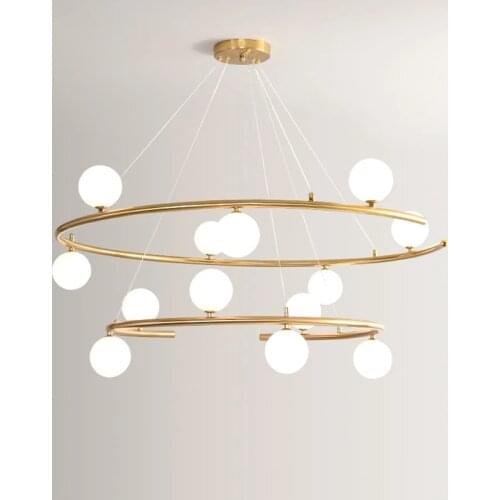 Molecule bean living room led chandelier modern simple loft living room lamp Nordic light luxury creative restaurant hotel lamps