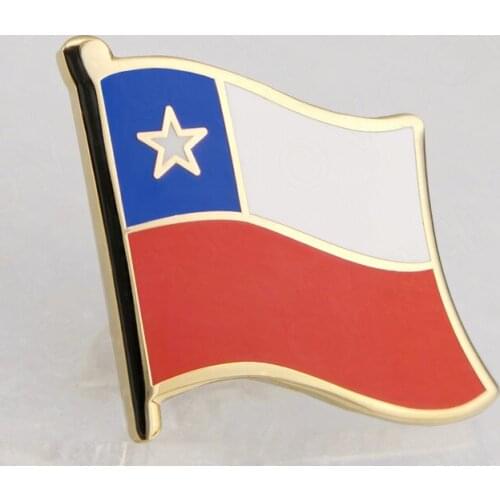 Soft Enamel Chile Flag Lapel Pins