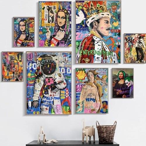 Diamond Painting Banksy Graffiti Street Art Collection Follow Your Dream Smile Cross Stitch Kits+ Mystery Gift Pack Surprise Box