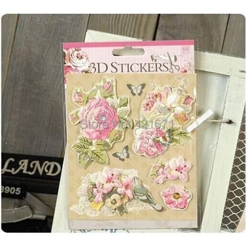 New Arrivals Fashion Dazzling Colorful Butterfly 3D Decorating Stickers Set DIY Photo Album Scrapbooking Kit