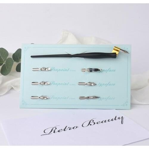 Professional Writing Stationery Calligraphy Pen Set for Gothic Engrosser' Script Practice Dip Pens for Calligraphy Lover