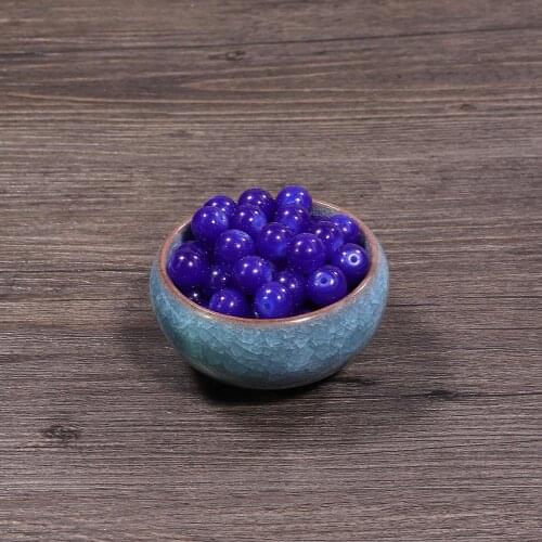 New Arrival 4/6/8/10mm Royal Blue Glass Baking Paint Beads For DIY Handmade Craft Clothes Making Sewing Accessories