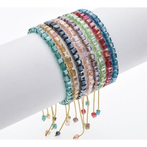 New bohemian Style Woman bracelets bangles Wristband Crystal Bracelets Gifts Jewelry Accessories Handmade Wristlet Trinket