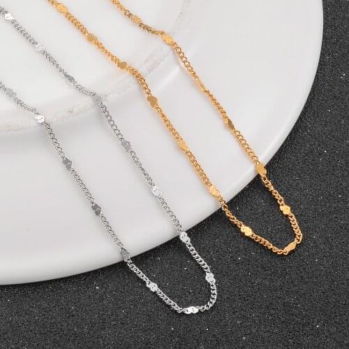 New Style Stainless Steel Necklace Ladies Popular Figaro Chain High Quality Jewelry