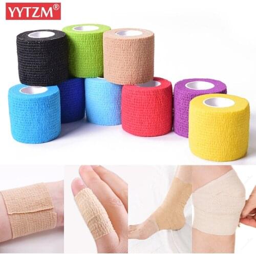 Solid Color Non-woven Cloth Disposable Elastic Compression Support Self-adhesive Bandage Medical First Aid Elastic Bandage