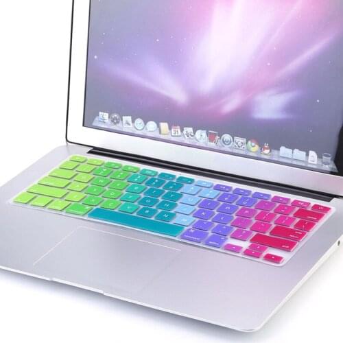 1pc Rainbow Silicone Keyboard Case Cover Skin Protector for iMac Macbook Pro 13" 15" Cover Protector