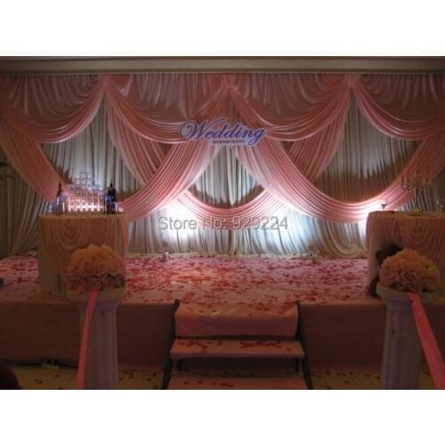 Romantic Wedding Backdrop with Beatiful Swag Wedding drape and curtain wedding decoration