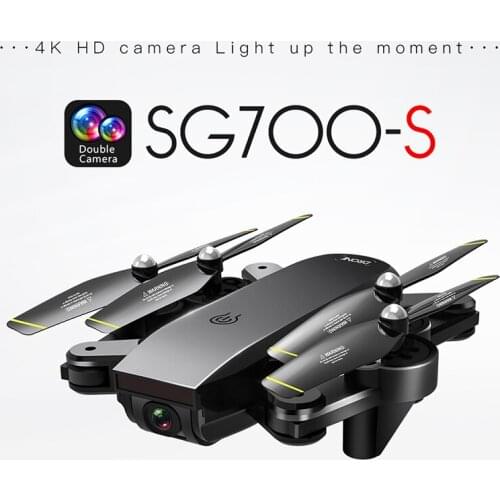 SG700-S RC Drone Dual Camera HD 4K WiFi FPV RC Helicopter Smart Fllow Foldable Quadcopter Optical Flow Positioning Drone Toys