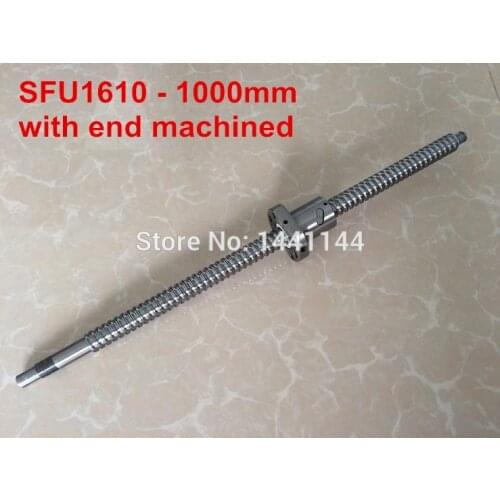 SFU1610 - 1000mm Ball screw + ballnut + end machining for BK12/BF12 standard processing