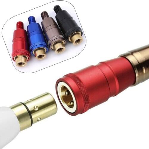 Fishing Rod Pole Connector 8mm Screws Quick Release Net Head Adapter Fishing Landing Harpoon Dip Aluminum Alloy Net Rod Parts