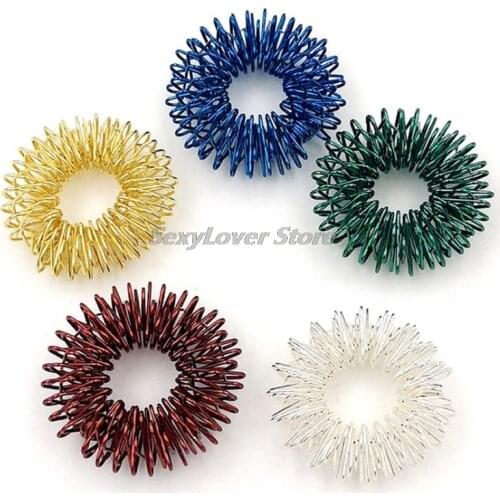 Steel Finger Massage Ring Acupuncture Ring Therapy Relax Hand Blood Circulation