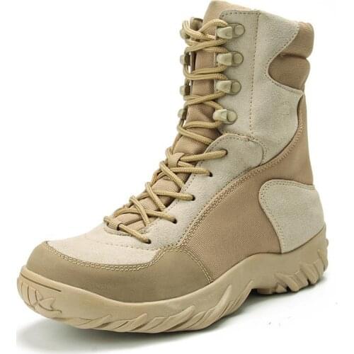 High-top military combat boots mens ultra-light shock absorption special forces tactical combat land Hiking boots winter