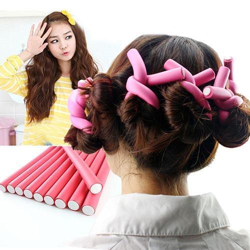 Hot 10 Pieces Bendy Twist Curler Maker Soft Foam Hair Roller Rods Hair Rollers Tools