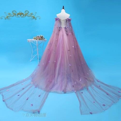 100%real light purple long cloak ball gown medieval dress Renaissance gown queen Victorian dress/Marie Antoinette/ Belle Ball