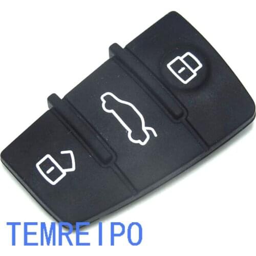 2pcs/lot 3 Button Replacement Pad Rubber Remote Key Fob For Audi A3 A4 A5 A6 A8 Q5 Q7 TT S LINE RS