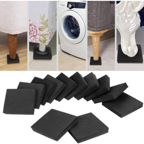 4Pcs Anti Vibration Pads Foam Sheets Anti Slip Furniture Pad Washer Mat Bumper Pad Protector for Washing Machine Dryer Treadmill