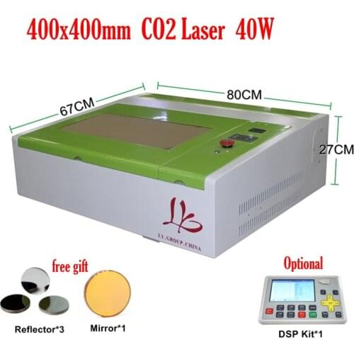 40W CO2 Laser Engraver Engraving Cutting Machine Mini Laser 4040 with LCD Control Panel and Honeycomb Board USB Port 400*400mm