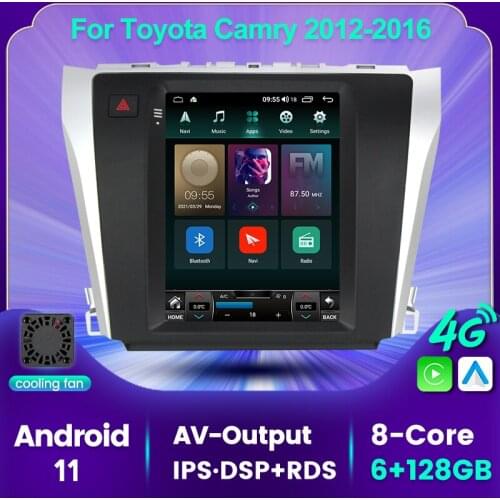 Android 11 For Toyota Camry Car Multimedia Player Auto Radio Automotivo GPS Navigation Stereo 4G 2012-2016 no DVD