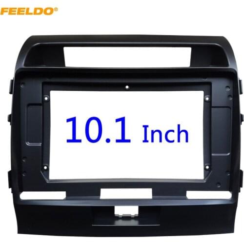 FEELDO Car Stereo 9" Big Screen 2Din Fascia Frame For Toyota Land Cruiser 07-15 Audio Dash Panel Frame Installation Kit #HQ6194