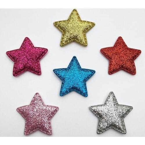 10Pcs Glitter Star Padded Patches Bling Applique Sequin Patch For Clothing DIY Headwear Accessories Decor