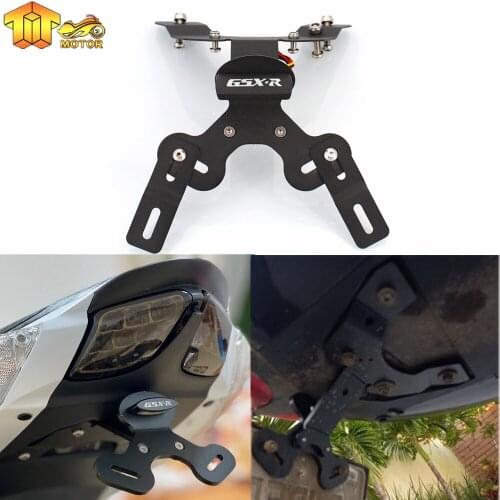 Motorcycle LED License Plate Holder Bracket Rear Fender Eliminator For Suzuki GSX-R 600 750 2015 2016 2017 2018 2019