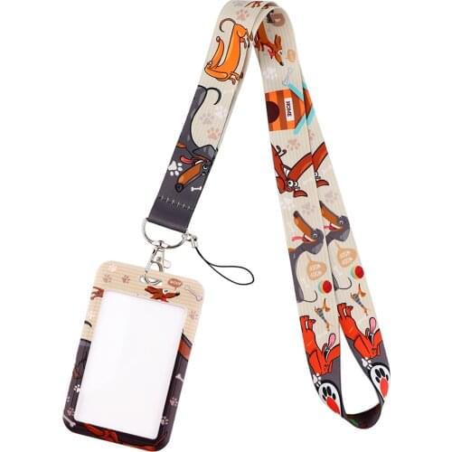 DZ2402 Dachshund Dogs Cute Lanyard for Key Neck Strap lanyards id badge holder Key Chain Key Holder Hang Key Rings Accessories