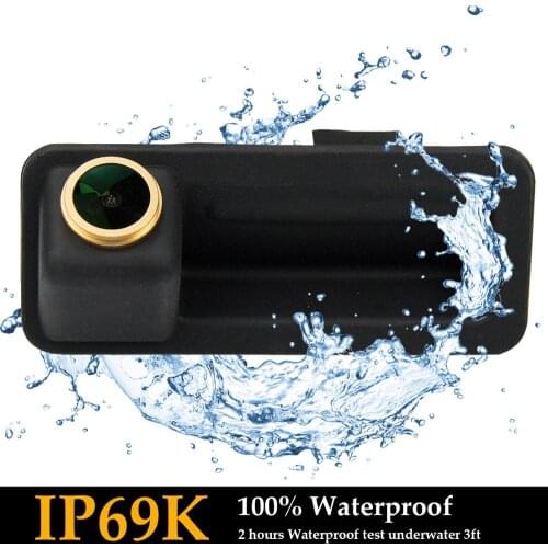 HD 1280x720p Golden Reverse Rear View Backup Camera for Ford Fiesta ST 2012-2017 Mondeo MK4 2008-2012 Focus 2/3 CHIA-X 2010-13