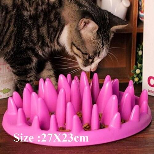 27X23cm Cat Catch Interactive Feeder Bowl Slow Feed Anti-gulping Bloat Stop Pet Bowl Slow Feed Dog Bowl puppy feeding bowls