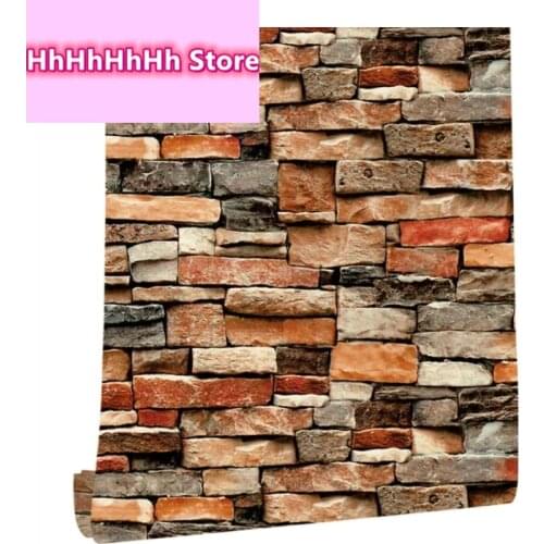 Brick Wall Sticker Waterproof Paper Stick Wall Decorative Self Adhesive Wallpaper For Furniture Cabinet Countertop Home Decor