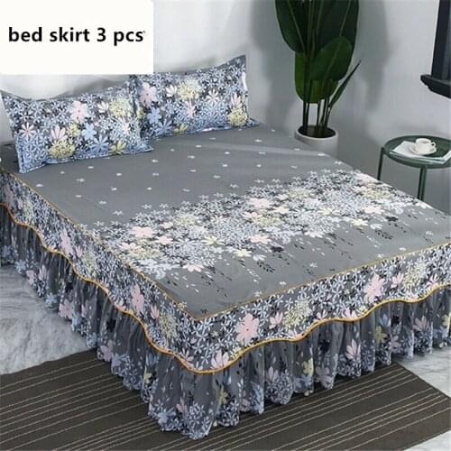 12 Color Bet Cover Set Fitted Bed Sheet Pillowcases Includes (Bed Skirt 1 Pcs + Pillowcase 2 Pcs)